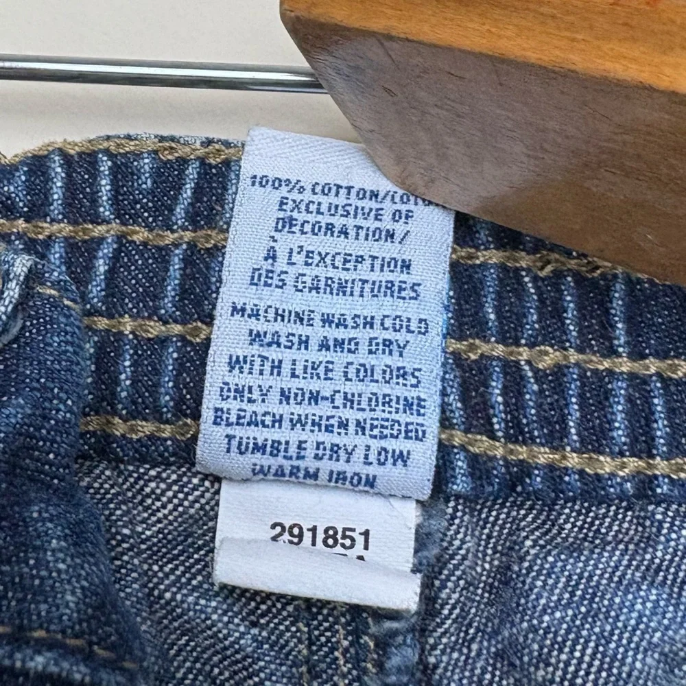 Y2K Old Navy Baby Baggy Denim Blue Jeans‎ 12-18m Streetwear Carpenter Vintage